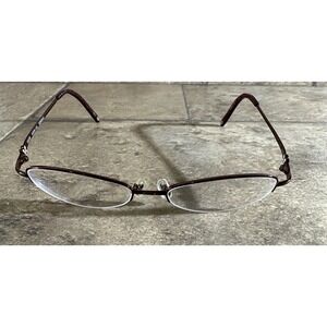 Coach Sherri 122 Bordeaux Burgundy Half Rim Eyeglasses Frames 49-17-130mm DR1